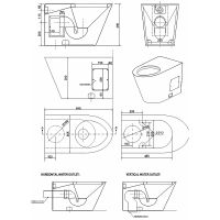 Унитаз Nofer приставной Нержавеющая сталь матовая арт-13013.S — фото 3, Приставные унитазы