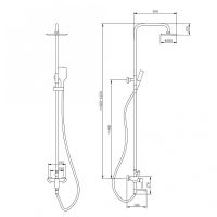 Душевая система Abber Weiss Insel Хром арт-AF8016N — фото 3, Душевые стойки