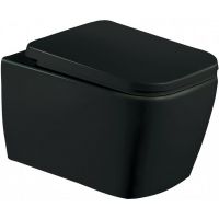 Унитаз Esbano Tiron-C подвесной Черный матовый с сиденьем Микролифт арт-ESUPTIROCBM — фото 1, Подвесные унитазы