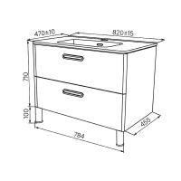 Тумба с раковиной Iddis Brick 80 Белая арт-BRI80WFi95K — фото 8, Тумбы с раковиной