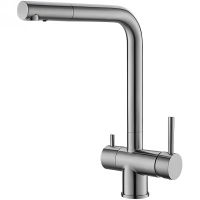 Смеситель для кухни Alveus Aquila Sat Сатинированная сталь арт-1139805 — фото 1, Смесители для кухни