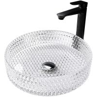 Раковина-чаша Abber Glas 40 прозрачная арт-AK2301 — фото 1, Раковины накладные