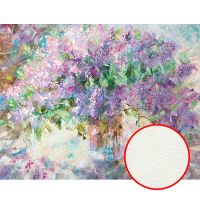 Фреска Ortograf Цветы 8030 Фактура флок FLK Флизелин (2,7*2,1) Сиреневый/Зеленый, Цветы/Живопись арт-8030 (флок FLK) — фото 1, Фрески