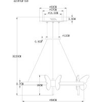 Люстра Artelamp Darcy Прозрачная Золото арт-A2187LM-1GO — фото 6, Люстры