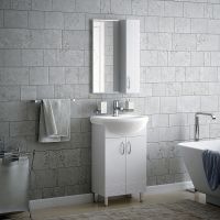 Зеркало со шкафом Corozo Олимп 50 Белое арт-SD-00000695 — фото 3, Зеркальные шкафы в ванную