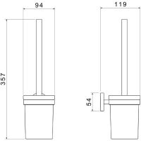 Ершик для унитаза Schein Kahlo Золото матовое арт-9161BG — фото 2, Ершики для унитаза