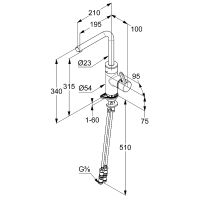 Смеситель для кухни Kludi E-Go Черный матовый арт-422306675 — фото 3, Смесители для кухни