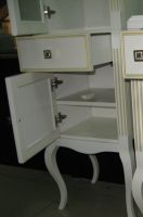 Шкаф пенал Opadiris Лаура 44 L Белый с золотой патиной ручки Swarovski Золото арт-Z0000006525 — фото 4, Пеналы для ванной комнаты