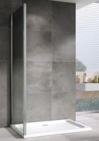 Товар: Душевая стенка Abber Schwarzer Diamant 100x195 профиль Хром стекло прозрачное арт-S100 - фото 2 Душевая стенка Abber Schwarzer Diamant 100x195 профиль Хром стекло прозрачное арт-S100 — фото 2, Боковые стенки