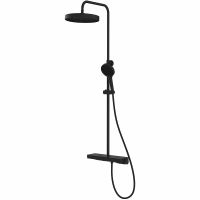 Душевая система Vincea Inspire с термостатом Черная матовая арт-VSFS-3I12TMB — фото 1, Душевые стойки