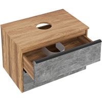 Тумба под раковину Runo Мальта 70 Серая Дуб арт-00-00001098 — фото 2, Тумбы под раковину