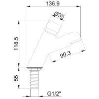 Кран для одного типа воды Nofer Хром арт-07400.N — фото 2, Краны