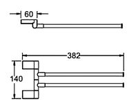 Полотенцедержатель Frap F18 поворотный Хром арт-F1812 — фото 2, Полотенцедержатели