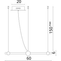 Подвесной светильник Divinare Amadeo Черный Белый Золото арт-1123/04 SP-65 — фото 5, Подвесные светильники