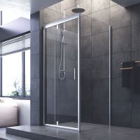 Душевой уголок AM.PM Gem 90х90 профиль Серебро матовое стекло прозрачное арт-W90G-404-090MT — фото 2, Квадратные душевые уголки