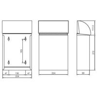 Ведро для мусора Nofer Матовая нержавеющая сталь арт-09004.S — фото 2, Мусорные ведра