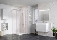 Душевая дверь Ravak Supernova ASRV3-80 198 профиль Белый стекло Transparent арт-15V401R2Z1 — фото 3, Раздвижные душевые двери