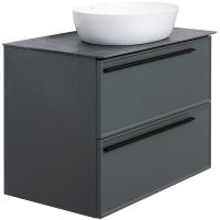 Тумба под раковину La Fenice Elba 80 подвесная Серая матовая арт-FNC-01-ELB-G-80-2 — фото 1, Тумбы под раковину