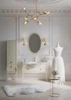 Шкаф пенал Clarberg Borgia 48 Слоновая кость Патина золото арт-BOR0548BG — фото 4, Пеналы для ванной комнаты