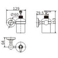 Дозатор для жидкого мыла CeramaLux Caps Хром арт-51312 — фото 2, Дозаторы