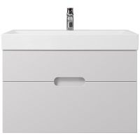 Тумба под раковину Creto Malibu 80 подвесная Белая арт-7-1078W — фото 1, Тумбы под раковину