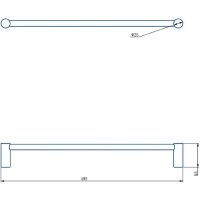 Полотенцедержатель Haiba Черный матовый арт-HB8401-7 — фото 2, Полотенцедержатели