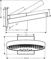 Верхний душ Hansgrohe Rainfinity Золото арт-26234990 — фото 2, Верхние души