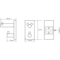 Двойной крючок Bemeta Beta Хром арт-132405222 — фото 2, Крючки для полотенец