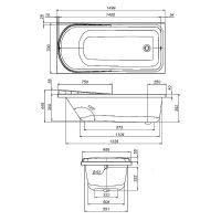Фронтальная панель для ванны AM.PM Like 150 Белая арт-W80A-150-070W-P — фото 4, Экраны для ванн