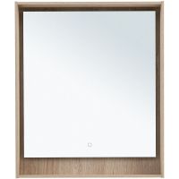 Зеркало Aquanet Милан 70 с подсветкой Дуб светлый с сенсорным выключателем арт-336404 — фото 3, Зеркала в ванную комнату