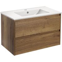 Тумба под раковину Vincea Gio 80 подвесная T.Oak арт-VMC-2G800TO — фото 1, Тумбы под раковину