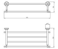 Полка для полотенец Migliore Mirella Бронза арт-17180 — фото 2, Полки для полотенец