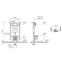 Инсталляция Vitra V-Fix Core для унитаза без клавиши смыва арт-738-5800-01 — фото 2, Инсталляции для унитазов