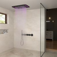 Товар: Душевая система Timo Saona с термостатом Черная арт-SX-2319/03SM - фото 3 Душевая система Timo Saona с термостатом Черная арт-SX-2319/03SM — фото 3, Встраиваемые душевые комплекты