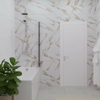 Шторка на ванну Triton Соло-Блэк 75х140 профиль Черный стекло прозрачное арт-Щ0000051154 — фото 3, Шторки для ванной распашные