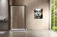 Душевой уголок Vincea Garda 140х80 профиль Черный стекло прозрачное арт-VSR-1G8014CLB — фото 3, Прямоугольные душевые уголки