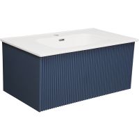 Тумба под раковину La Fenice Terra 80 подвесная Синяя матовая арт-FNC-01-TER-BG-80 — фото 1, Тумбы под раковину