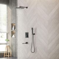 Душевая система Berges Nardis 3S Черная матовая арт-071011 — фото 8, Встраиваемые душевые комплекты