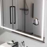 Зеркало AM.PM Gem 100 с подсветкой с механическим выключателем арт-M91AMOX1003WG — фото 5, Зеркала в ванную комнату