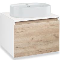 Товар: Тумба под раковину Runo Бари 60 подвесная Крафт дуб Белая арт-00-00001374 - фото 10 Тумба под раковину Runo Бари 60 подвесная Крафт дуб Белая арт-00-00001374 — фото 10, Тумбы под раковину