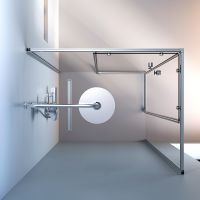 Душевой уголок AM.PM X-Joy 100х80 профиль Хром матовый стекло прозрачное арт-W94G-403-10080-MТ — фото 8, Прямоугольные душевые уголки