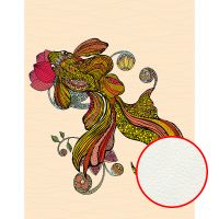 Фреска Ortograf Животные 30714 Фактура флок FLK Флизелин (2,1*2,7) Бежевый/Разноцветный, Рыбы/Абстракция арт-30714 (флок FLK) — фото 1, Фрески