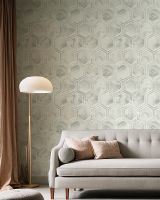 Обои Wiganford by Solo Lunman Винил на флизелине (1,06*10,05) Серый, Геометрия/Мрамор арт-ER1403 — фото 2, Обои для стен