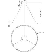 Подвесной светильник Maytoni Modern Rim Латунь арт-MOD058PL-L54BS3K — фото 3, Подвесные светильники