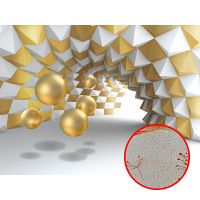 Фреска Ortograf 3D 33492 Фактура бархат золото FX-G Флизелин (3,6*2,7) Белый/Золото, Абстракция арт-33492 (бархат золото FX-G) — фото 1, Фрески