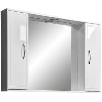 Зеркало со шкафом Stella Polar Концепт 100 с подсветкой Белое арт-SP-00000135 — фото 1, Зеркальные шкафы в ванную