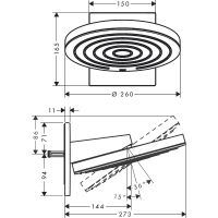 Верхний душ Hansgrohe Pulsify S Белый матовый арт-24150700 — фото 3, Верхние души