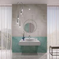 Керамическая плитка Gracia Ceramica Stazia turquoise бирюзовый 02 настенная 30x90 см арт-10101004946 — фото 8, Керамическая плитка