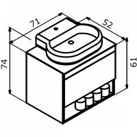 Товар: Тумба под раковину Orka Knidos 70 подвесная Legnano арт-3000998 - фото 7 Тумба под раковину Orka Knidos 70 подвесная Legnano арт-3000998 — фото 7, Тумбы под раковину