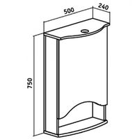 Зеркальный шкаф Runo Фортуна 50 R с подсветкой Белый арт-00000001027 — фото 5, Зеркальные шкафы в ванную